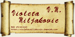 Violeta Miljaković vizit kartica
